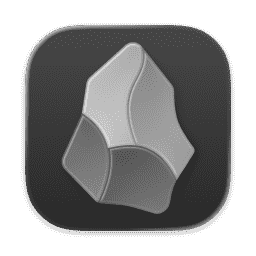 Obsidian (Clear Dark) macOS icon