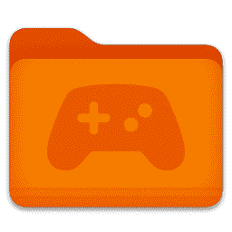 Orange Game Controller Folder macOS icon