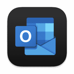 Outlook (iOS 18/Dark Mode) macOS icon