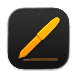 Pages (Dark) macOS icon