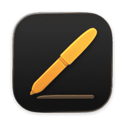 Pages (Dark) macOS icon