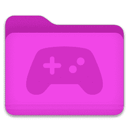 Pink Game Controller Folder macOS icon