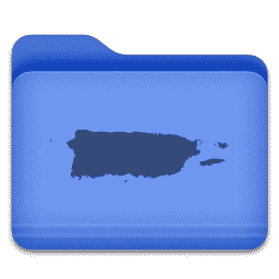 Puerto Rico Folder Blue