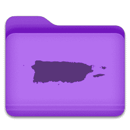 Puerto Rico Folder Icon purple