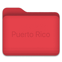 Puerto Rico Text Folder Icon