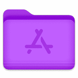 Purple Applications Folder