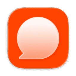 Reddit Chat, Messenger, Messaging, DM, Bubble, Orange (Liquid Glass) macOS icon