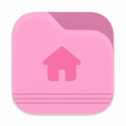 Square Folder Light Pink Home