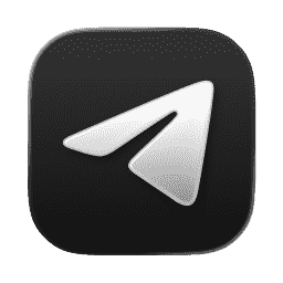 Telegram Dark Mono Liquid Glass