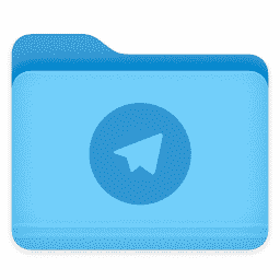 Telegram Folder with Embossed Circle Icon