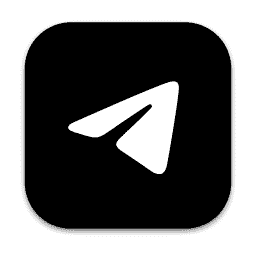Telegram (Dark) macOS icon