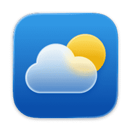 Weather-Liquid glass macOS icon