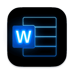 Word laser glow