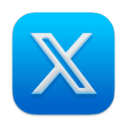 X (Twitter blue) macOS icon
