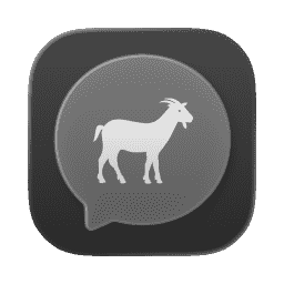 caprine - clear dark macOS icon