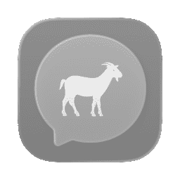caprine - clear white macOS icon