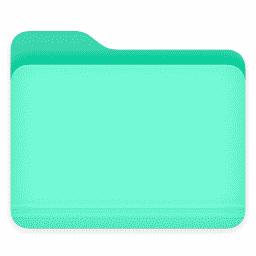 folder cyan macOS icon