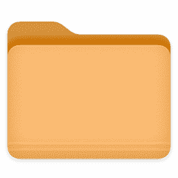 folder orange macOS icon