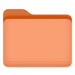 folder red orange macOS icon
