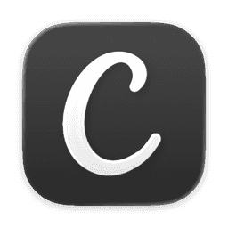 Canva (macOS 26, Clear Dark)