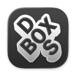 DOSBox-X (macOS 26, Clear Dark)