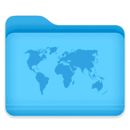 Folder - World Map macOS icon