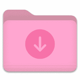 Folder Light Pink Downloads macOS icon