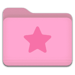 Folder Light Pink Star Alt