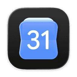 Google Calendar (2026) Dark macOS icon