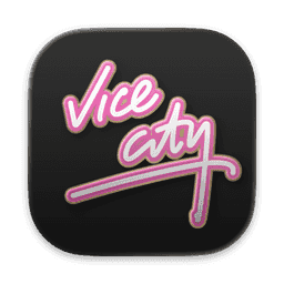 Grand Theft Auto Vice City (Liquid Glass Dark) macOS icon