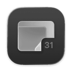 Proton Calendar (Clear Dark) macOS icon