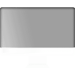 iMac Style Glass Monitor_w&b