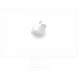 iMac White Glass Logo w